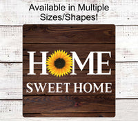 
              Home Sweet Home Sign - Sunflowers Sign - Farmhouse Wreath Sign - Farm Wreaths Signs - Front Door Decor - Wreath Center - Everyday Sign
            