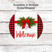 Christmas Wreath Signs - Christmas Welcome Sign - Christmas Holly Sign - Christmas Ornaments Sign - Christmas Garland - Winter Welcome Sign