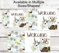 
              Deer Sign - Winter Wreath Sign - Christmas Ornaments Sign - Winter Welcome Sign - Deer Welcome Sign
            