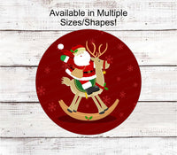 
              Christmas Wreath Signs - Santa Signs - Reindeer Sign - Rocking Horse Sign - Merry Christmas - Snowflake Sign
            