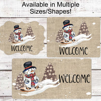 Winter Welcome Sign - Snowflakes Sign - Snowboarding Sign - Snow Place Like Home - Burlap Wreath