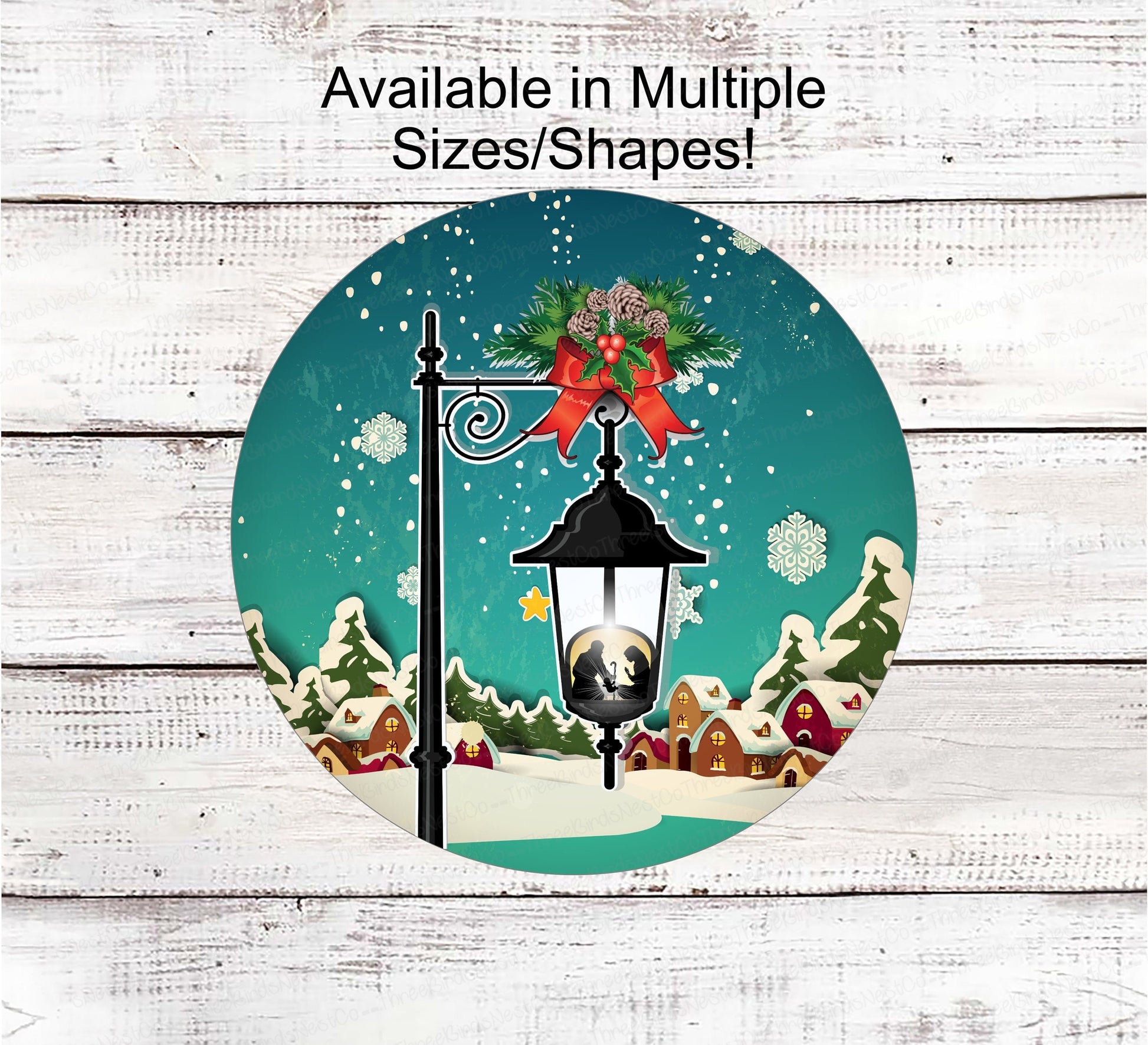 Christmas Wreath Signs - Nativity Sign - Lantern Sign - Jesus Sign - Jesus is the Reason - Religious Sign - Christian Sign