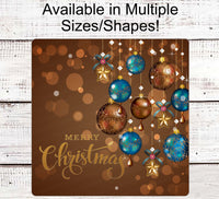 
              Christmas Wreath Signs - Blue Christmas Sign - Merry Christmas Sign - Christmas Ornaments - Wreath Centers - Wreath Supplies
            