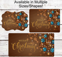 
              Christmas Wreath Signs - Blue Christmas Sign - Merry Christmas Sign - Christmas Ornaments - Wreath Centers - Wreath Supplies
            