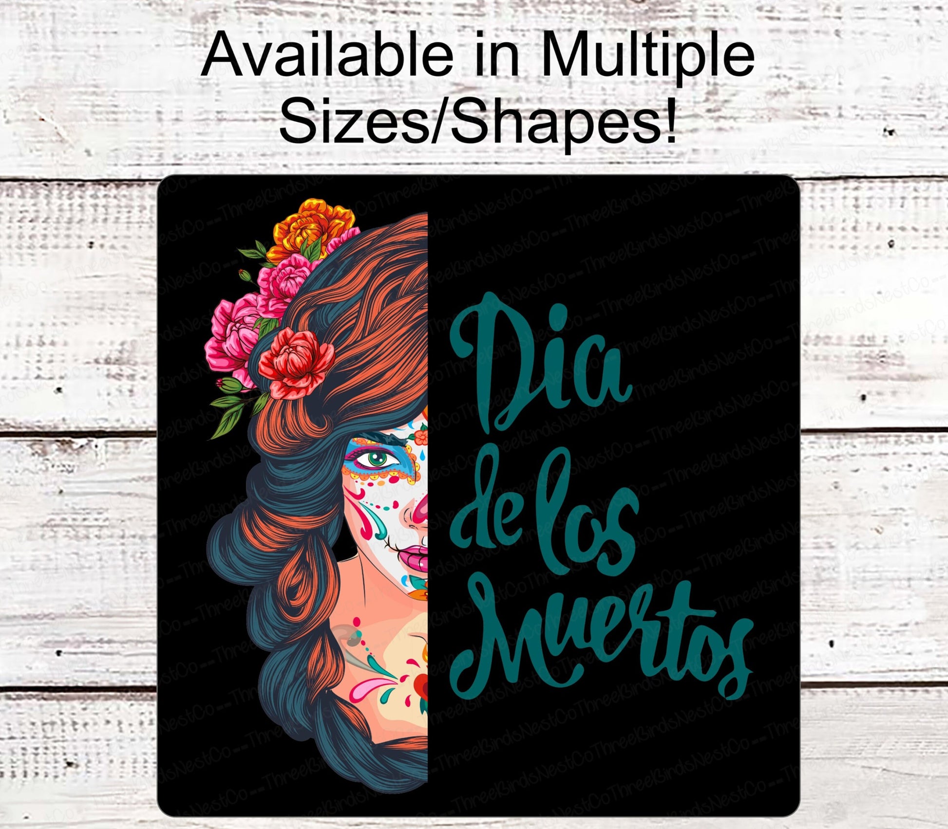 La Catrina Sign - Day of the Dead Sign - Halloween Wreath Signs - Día de los Muertos - Skeleton Sign - Sugar Skull Sign