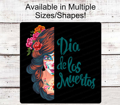 La Catrina Sign - Day of the Dead Sign - Halloween Wreath Signs - Día de los Muertos - Skeleton Sign - Sugar Skull Sign
