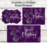 
              Christmas Wreath Signs - Christmas Signs - Purple Christmas Sign - Christmas Ornaments - Christmas Ornaments Signs - Purple Christmas Decor
            
