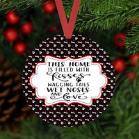 Christmas Ornament - Dog Ornament - Pet Ornament - Rescue Pet Ornament - Double Sided Ornament - Metal Ornament - ORN24