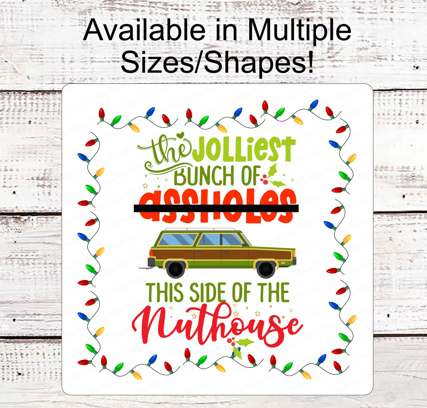 Jolliest Bunch Sign - Griswold Sign - Christmas Lights Sign - Funny Christmas - Vacation Sign