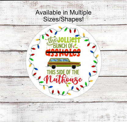 Jolliest Bunch Sign - Griswold Sign - Christmas Lights Sign - Funny Christmas - Vacation Sign