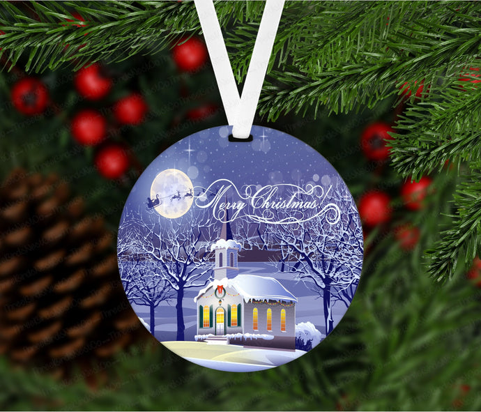Christmas Church Ornament - Nativity Ornament - Jesus is the Reason - Christmas Ornament - Double Sided Ornament - Metal Ornament- ORN68