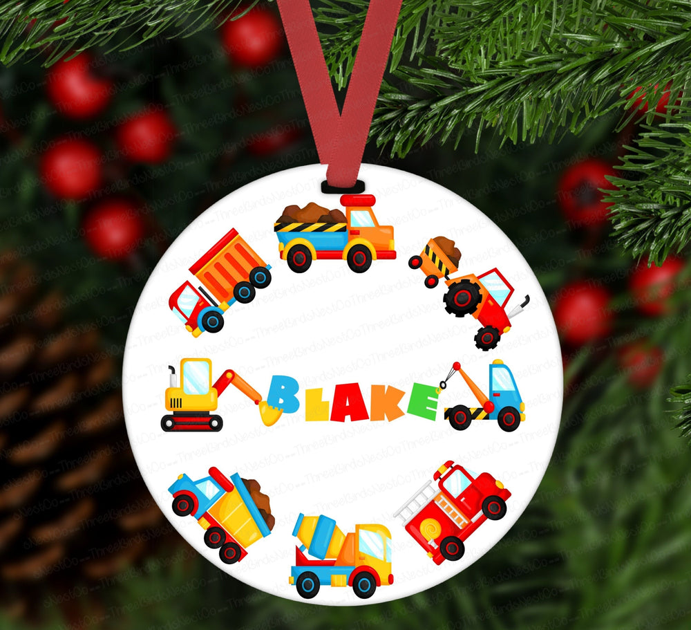 Christmas Ornament - Childrens Ornament - Boys Ornament - Personalized Ornament - Double Sided Ornament - Metal Ornament - ORN12