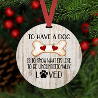 Christmas Ornament - Dog Ornament - Dog Bone Ornament - Rescue Pet Ornament - Double Sided Ornament - Metal Ornament - ORN26