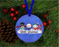 Christmas Ornament - Snowman Ornament - Let it Snow  -  Winter Wonderland - Double Sided Ornament - Metal Ornament - ORN28