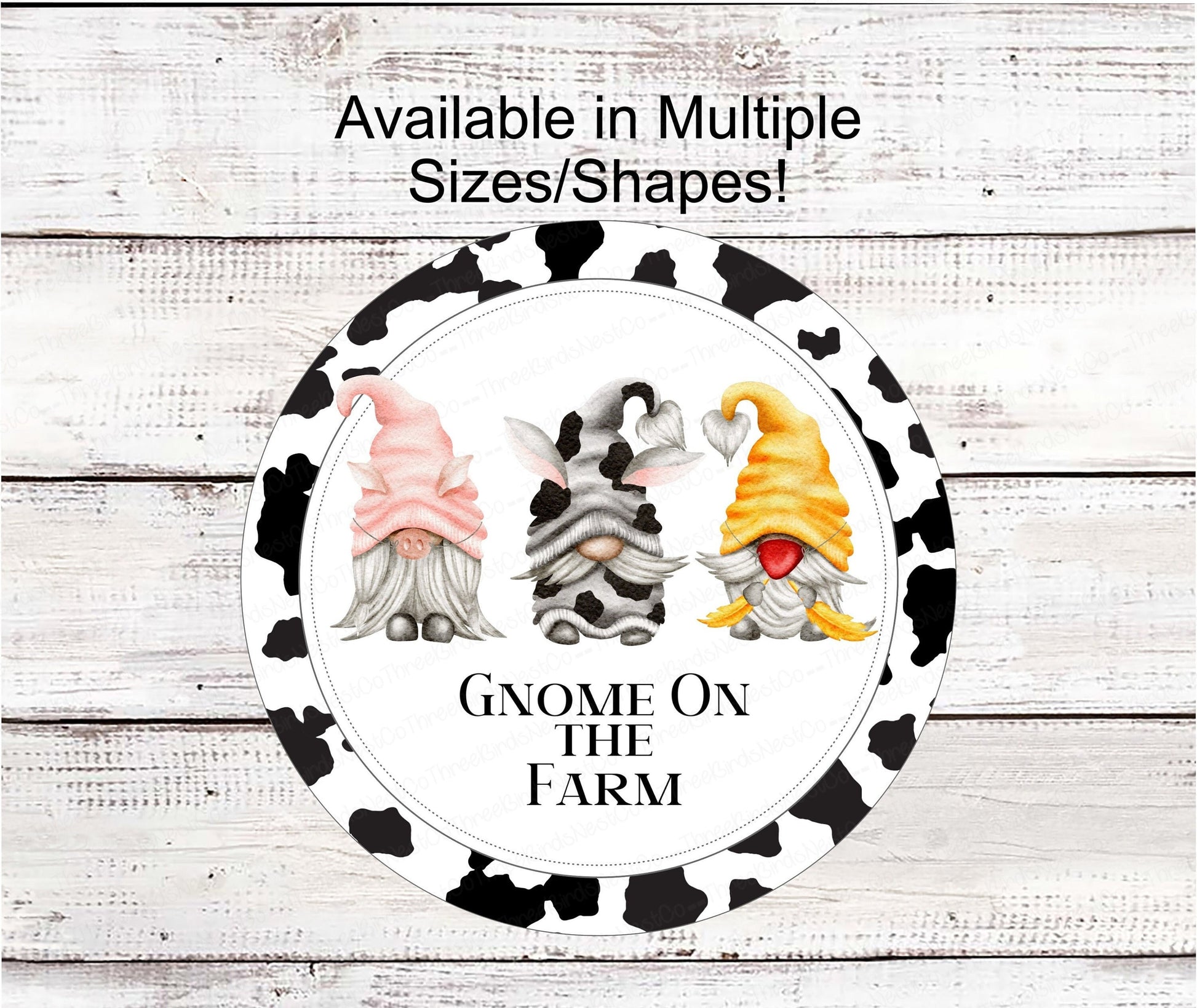 Gnome on the Farm - Farm Life Sign - Cow Sign - Pig Sign - Chicken Sign - Farmhouse Wreath Sign - Farm Animals Sign - Farm Wreaths Signs