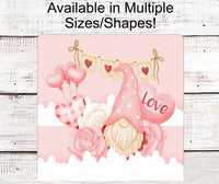 
              Valentines Day Sign - Valentines Gnome - Heart Sign - Wreath Centers - Wreath Supplies - Valentines Decor
            