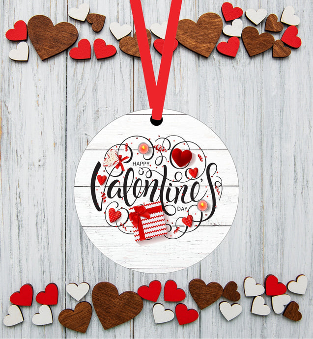 Valentines Day Ornament - Valentines Candy - Spring Ornament - Double Sided Ornament - Metal Ornament - ORN128