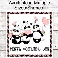 Valentines Day Sign - Panda Sign - Hearts Welcome Sign - Hearts Sign - Butterfly Sign - Metal Wreath Sign - Wreath Supplies