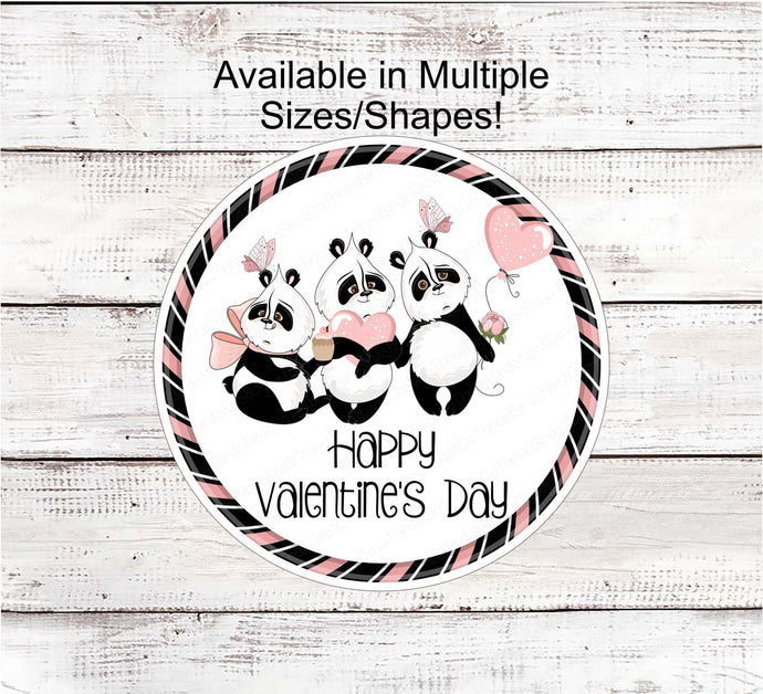 Valentines Day Sign - Panda Sign - Hearts Welcome Sign - Hearts Sign - Butterfly Sign - Metal Wreath Sign - Wreath Supplies