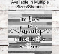 
              Welcome Wreath Sign - Family Love Sign - Farmhouse Sign - Home Wreath Sign - Wreath Supplies - Wreath Centers - Metal Wreath Sign
            