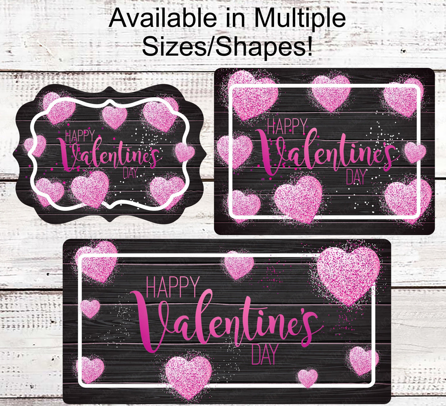 Valentines Day Sign - Vintage Valentines - Hearts Welcome Sign - Metal Wreath Sign