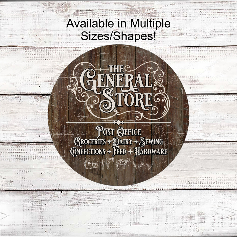 General Store Sign - Farm Life Sign - Cow Sign - Horse Sign - Tractor Sign - Chicken Sign - Farmhouse Wreath Sign - Pig Sign