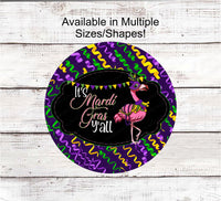 
              Mardi Gras Flamingo- Its Mardi Gras Yall - Mardi Gras Sign - Fat Tuesday Sign
            