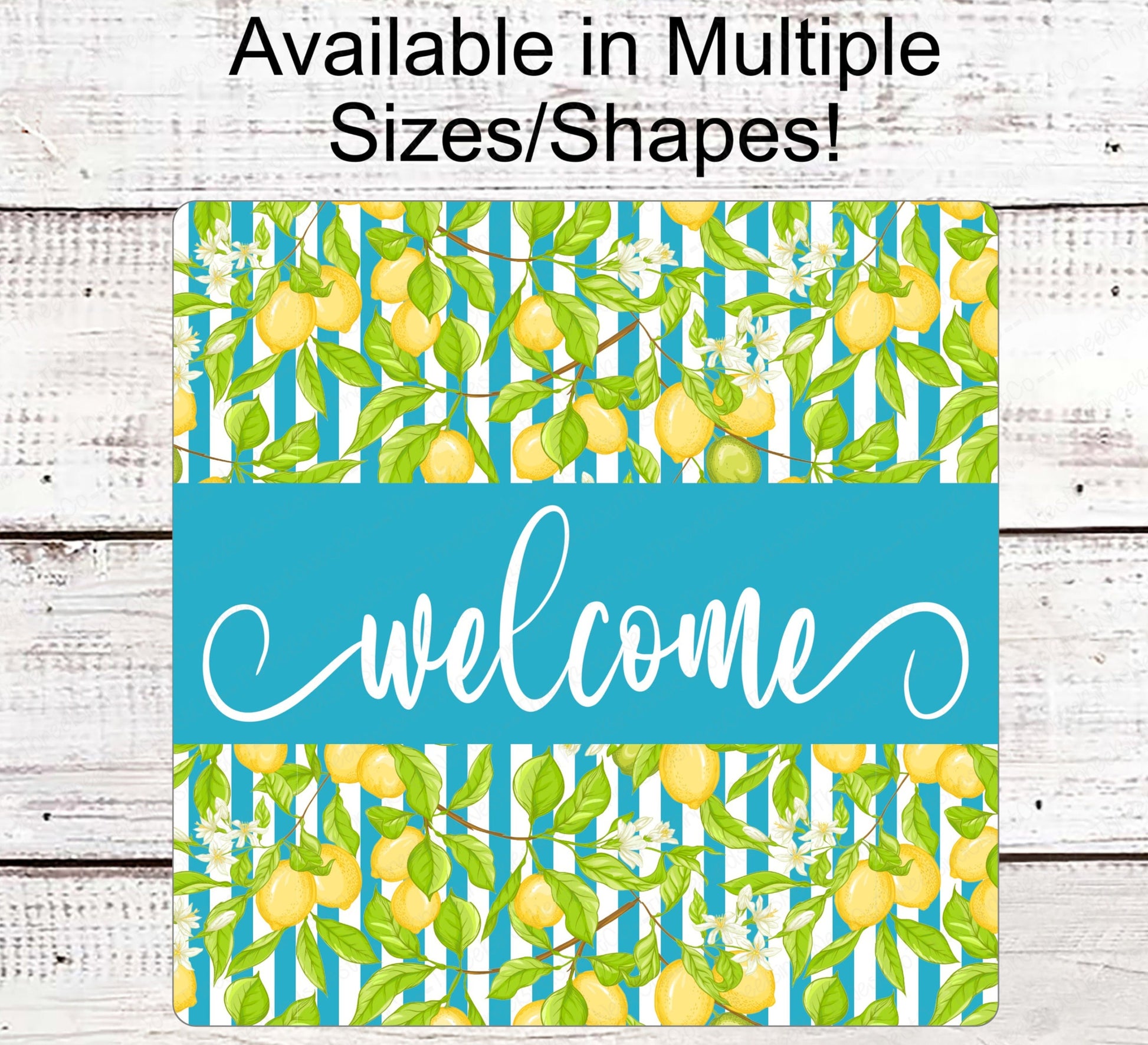 Welcome Wreath Sign - Lemon Sign - Lemonade Sign - Metal Wreath Sign - Wreath Supplies