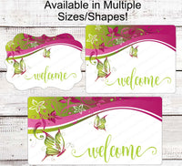 
              Welcome Wreath Sign - Butterfly Sign - Butterfly Welcome Sign - Floral Butterfly - Spring Wreath Signs - Summer Wreath Signs - Everyday Sign
            