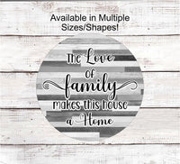 
              Welcome Wreath Sign - Family Love Sign - Farmhouse Sign - Home Wreath Sign - Wreath Supplies - Wreath Centers - Metal Wreath Sign
            