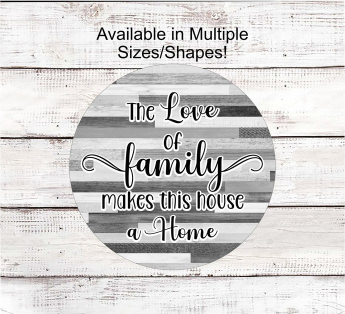 Welcome Wreath Sign - Family Love Sign - Farmhouse Sign - Home Wreath Sign - Wreath Supplies - Wreath Centers - Metal Wreath Sign