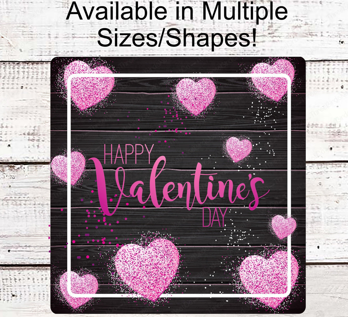 Valentines Day Sign - Vintage Valentines - Hearts Welcome Sign - Metal Wreath Sign