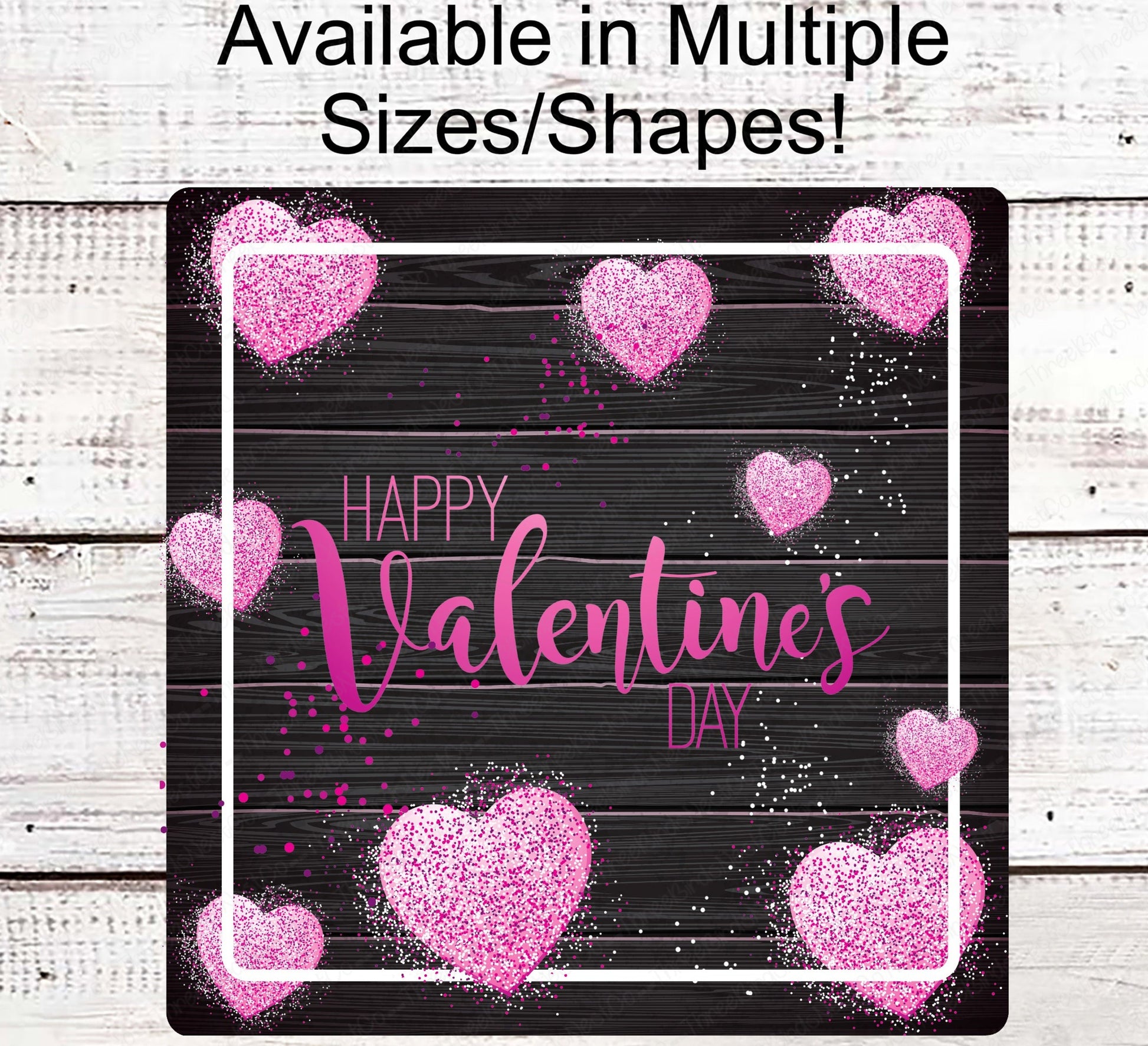 Valentines Day Sign - Vintage Valentines - Hearts Welcome Sign - Metal Wreath Sign