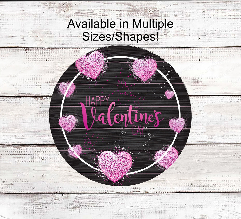 Valentines Day Sign - Vintage Valentines - Hearts Welcome Sign - Metal Wreath Sign