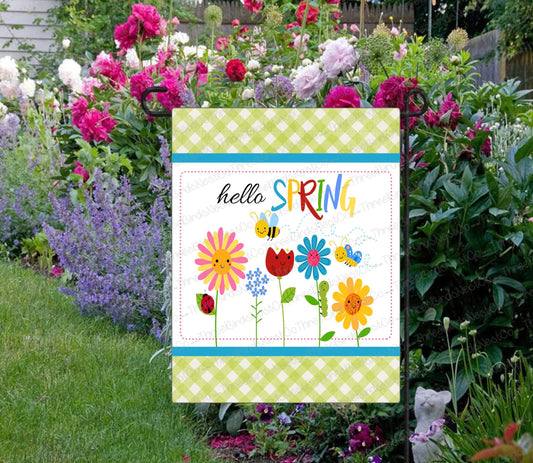 Welcome Garden Flag - Spring Garden Flag - Floral Garden Flag - Custom Garden Flag - Yard Flag - Yard Art - Double Sided Garden Flag