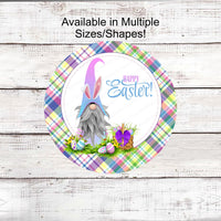Easter Bunny Gnome Sign - Happy Easter Sign - Spring Gnomes - Spring Wreath Signs - Easter Eggs