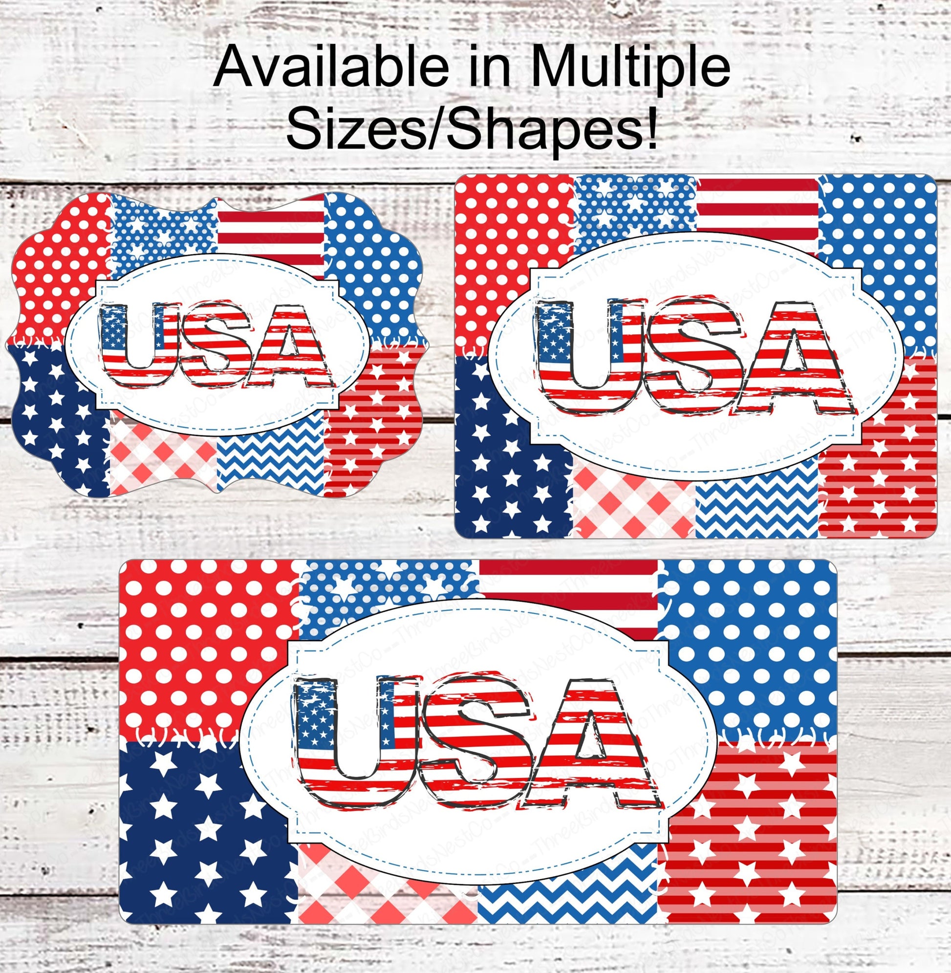 Patriotic Welcome Wreath Sign - USA Sign - Patriotic Quilt- American Flag Sign - Fireworks - 4th of July Signs - Summer Wreath Sign