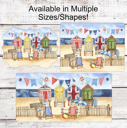 Beach Welcome Sign - Beach Huts - Beach House - Welcome to the Beach - Three Birds Nest Co