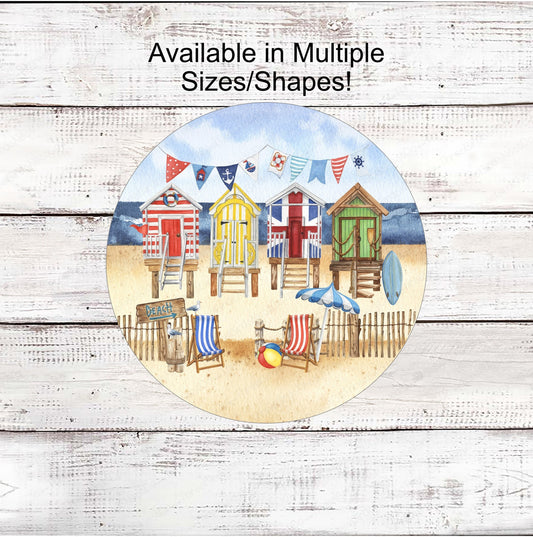 Beach Welcome Sign - Beach Huts - Beach House - Welcome to the Beach - Three Birds Nest Co