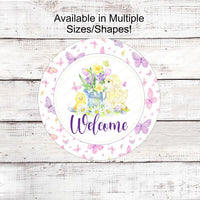 Easter Welcome - Easter Lamb Sign - Easter Chick Sign - Butterfly Sign -Tulips Sign - Watering Can - Spring Welcome Signs -