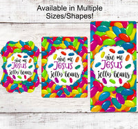 
              Easter Sign - Jesus and Jelly Beans - He is Risen - Easter Sign - Easter Bunny - Easter Candy
            