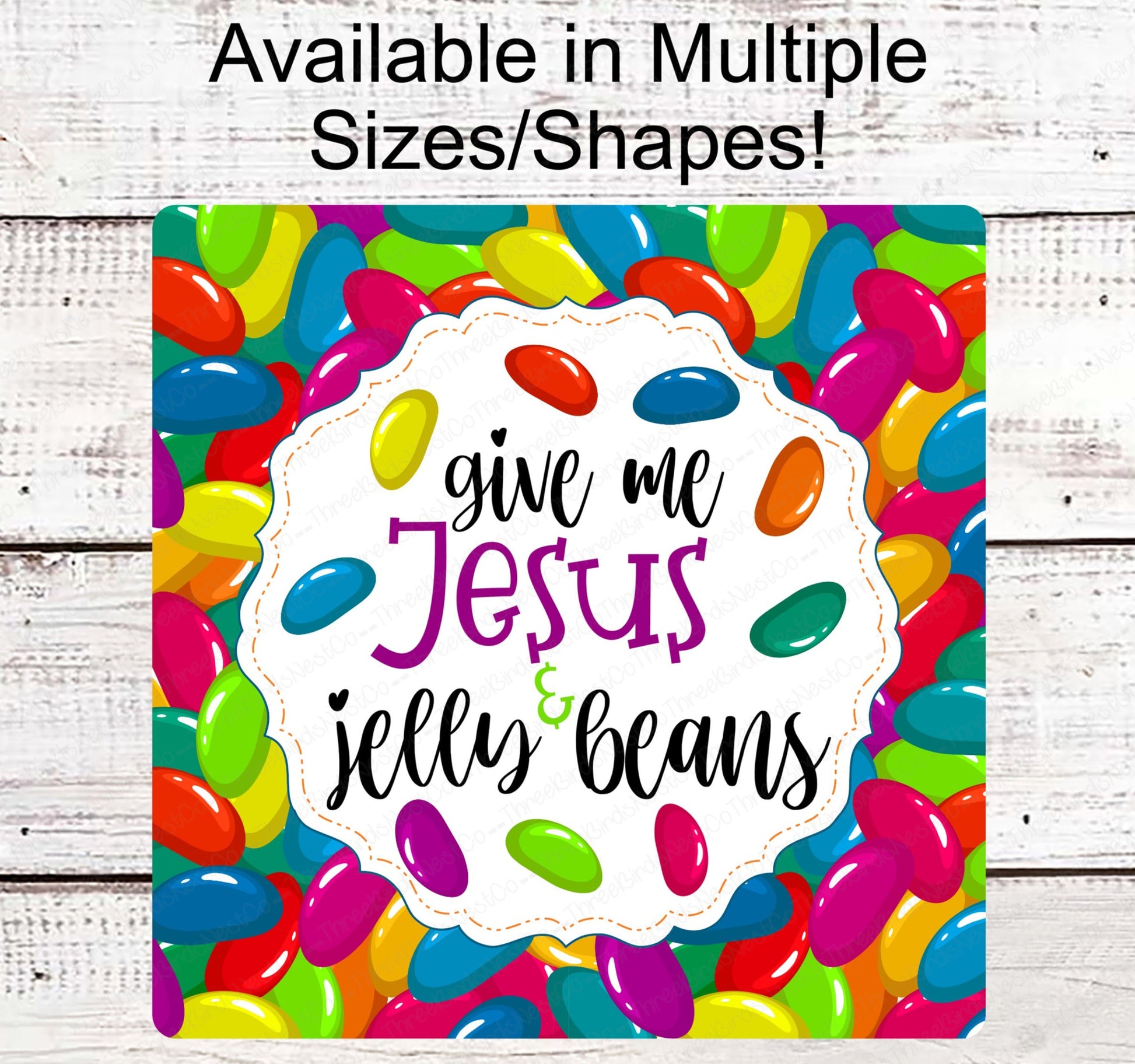 Easter Sign - Jesus and Jelly Beans - He is Risen - Easter Sign - Easter Bunny - Easter Candy