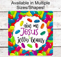 
              Easter Sign - Jesus and Jelly Beans - He is Risen - Easter Sign - Easter Bunny - Easter Candy
            