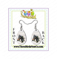 
              Horse Earrings - Dangle Earrings - Custom Earrings - Horse Jewelry - Farm Lover
            