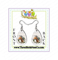 
              Horse Earrings - Dangle Earrings - Custom Earrings - Horse Jewelry - Farm Lover
            