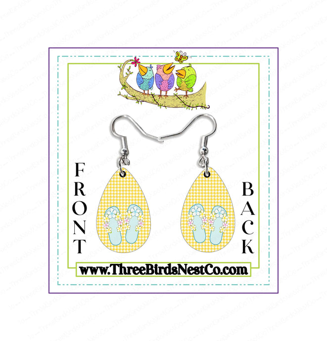 Flip Flop Earrings - Dangle Earrings - Custom Earrings - Beach Earrings