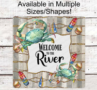 
              Home is Where the River Is - River Life Sign - Welcome to the River - Nautical Decor Sign - Metal Wreath Signs
            