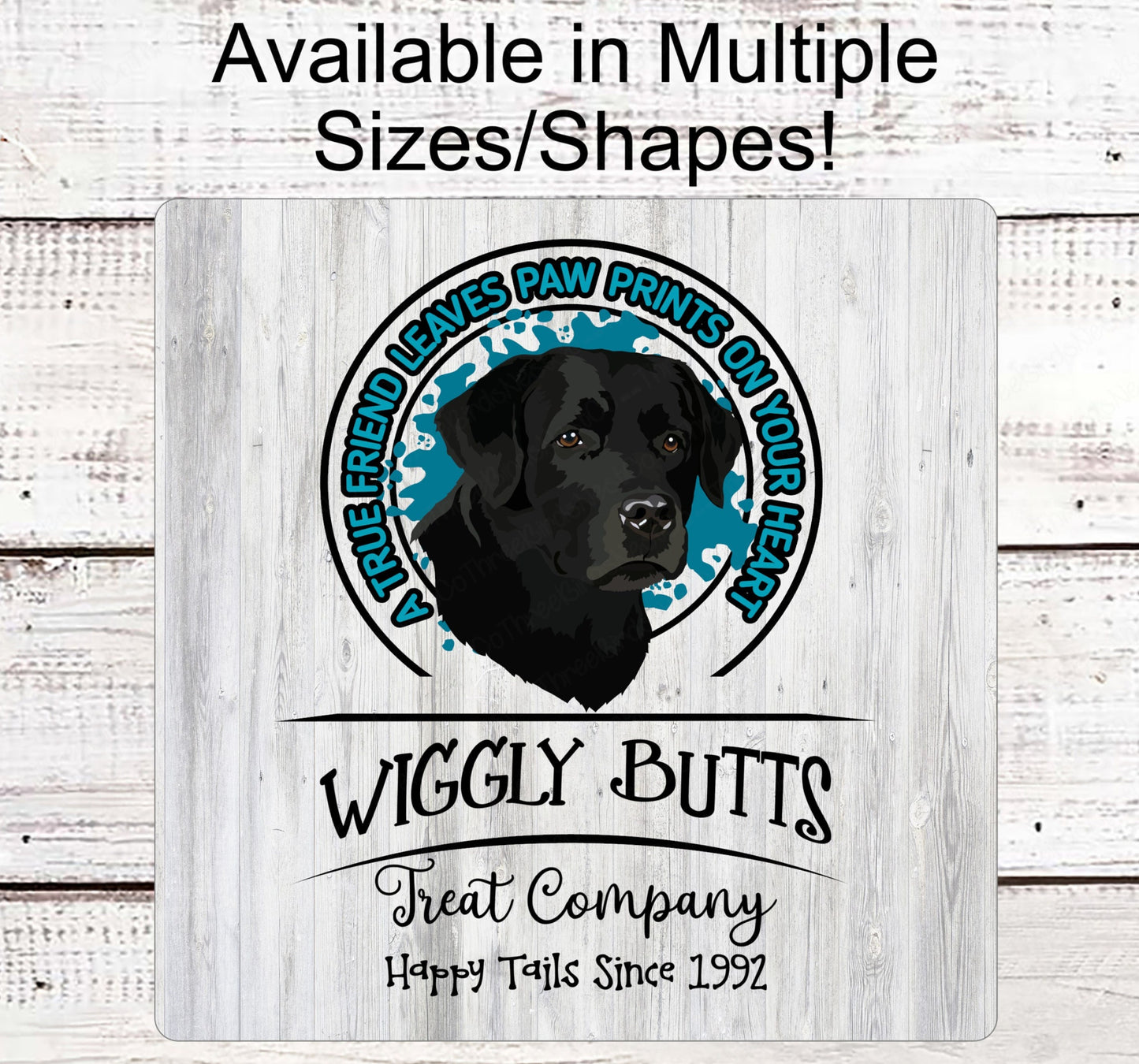 Labrador Retriever Sign - Wiggle Butts - Dog Wreath Signs - Dog Wreath - Paw Print Sign - Pet Wreath - Dog Sign - Dog Lover Wreath