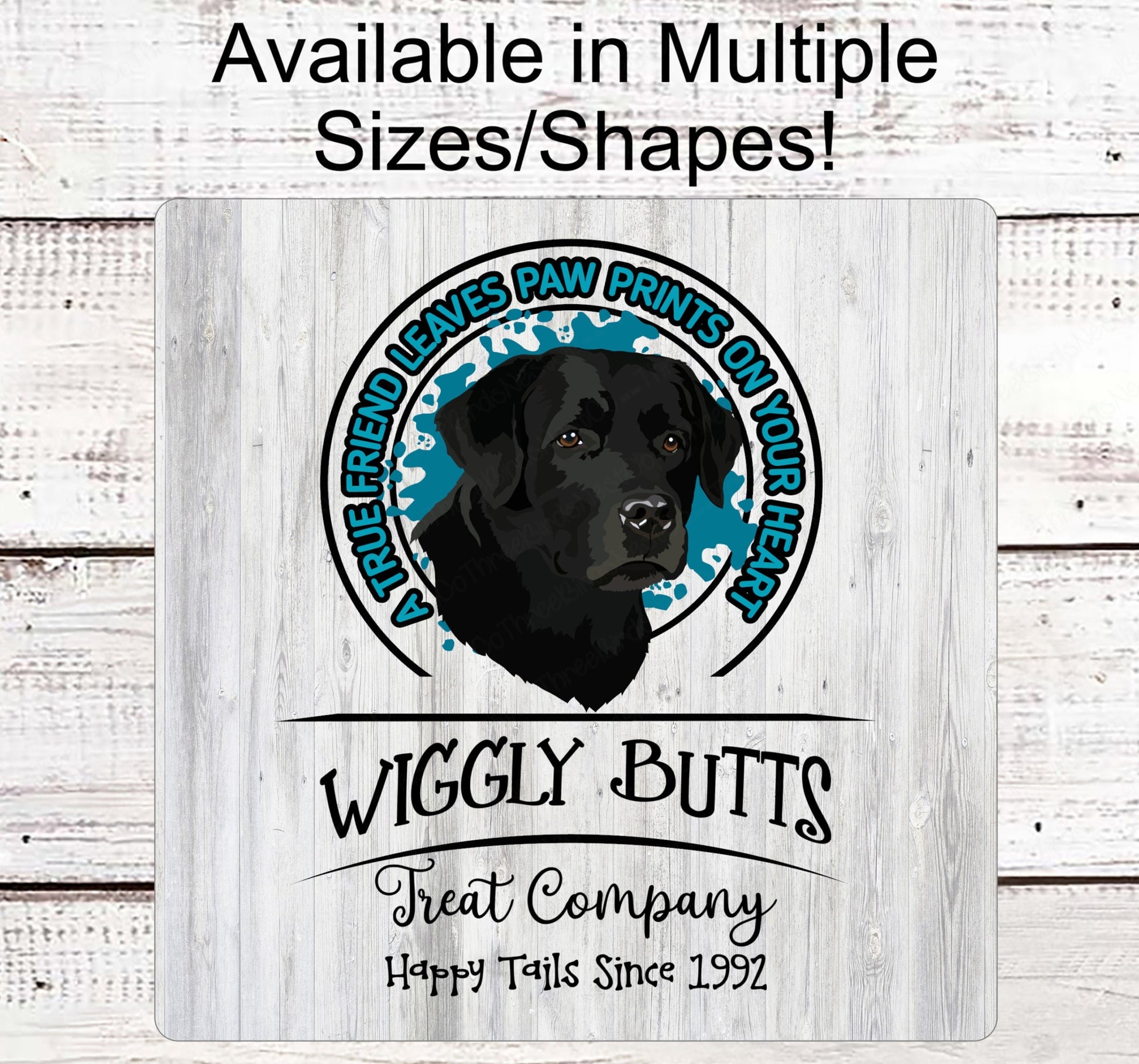 Labrador Retriever Sign - Wiggle Butts - Dog Wreath Signs - Dog Wreath - Paw Print Sign - Pet Wreath - Dog Sign - Dog Lover Wreath