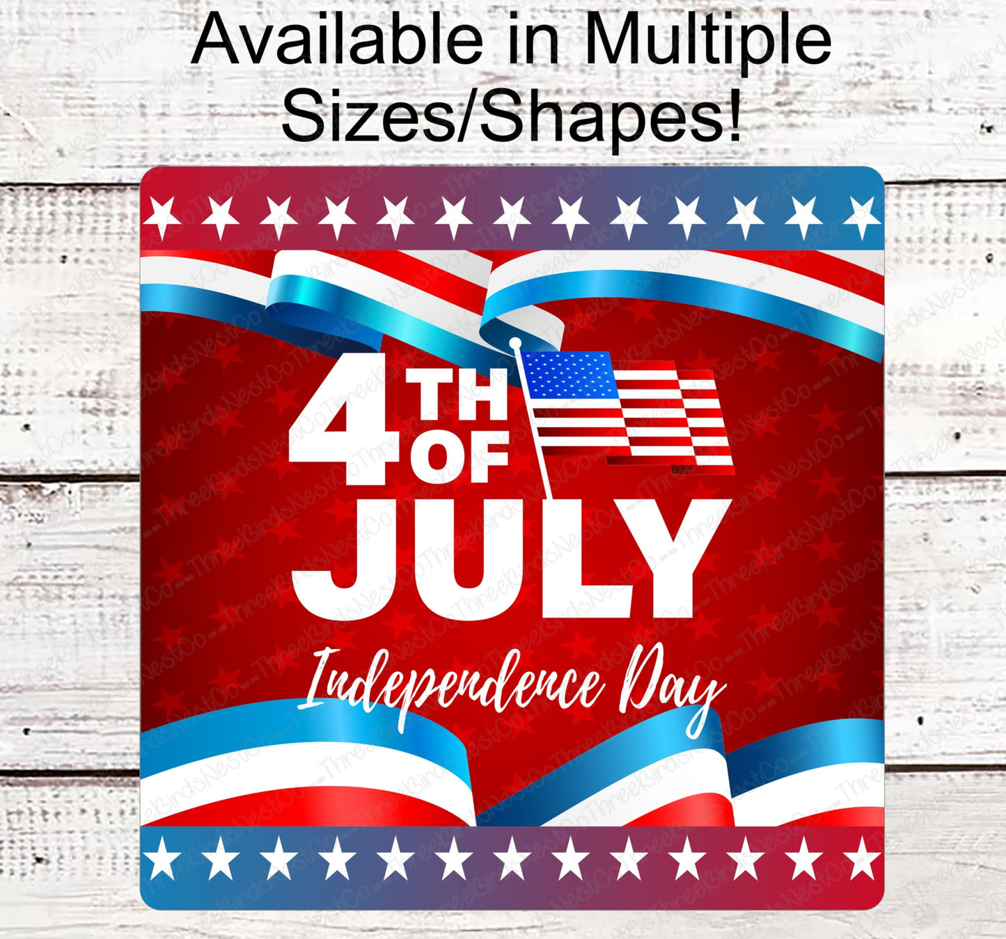 Patriotic Wreath Sign - Welcome Wreath Sign - Patriotic Sign - Patriotic Signs for Wreath - 4th of July Signs - Patriotic Wreath